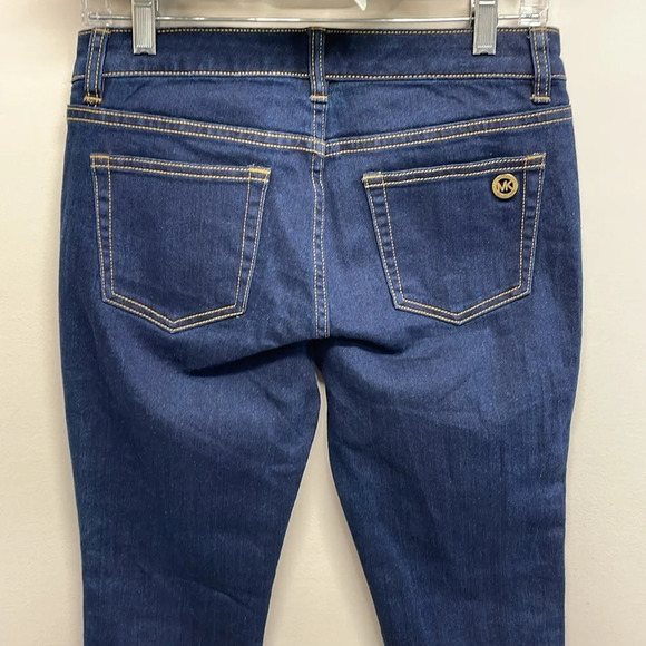 NWT Michael Michael Kors Skinny Denim Jeans Overdyed Indigo 2 - Picture 5 of 16